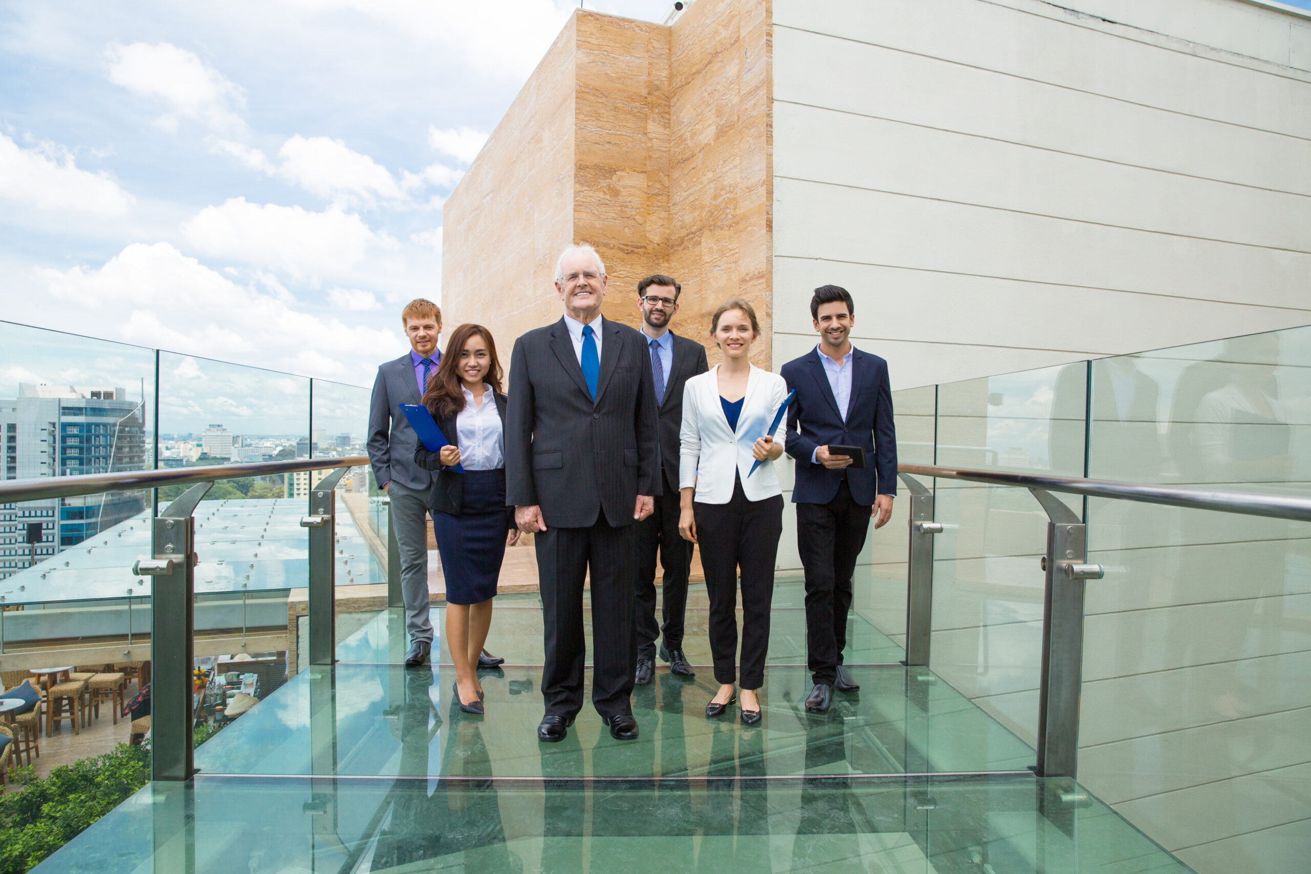 Business Leader and Successful Team
